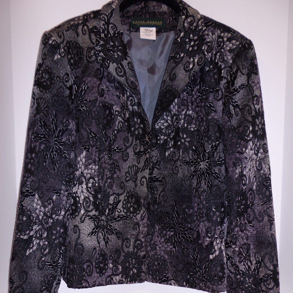 Trendy Jacquard Print Tailored Designer Blazer